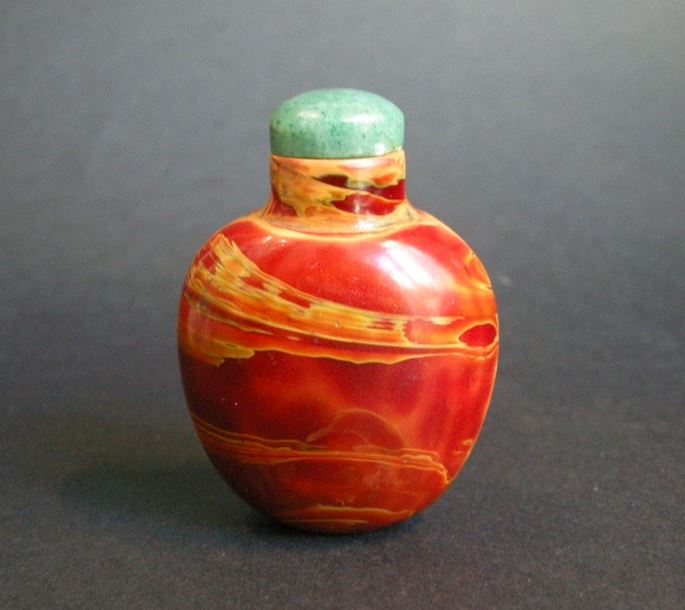Nice snuff bottle glass imitating the realgar stone | MasterArt